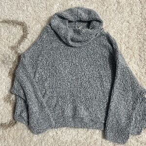 Gray Textured Knit Sweater by Free People EUC
